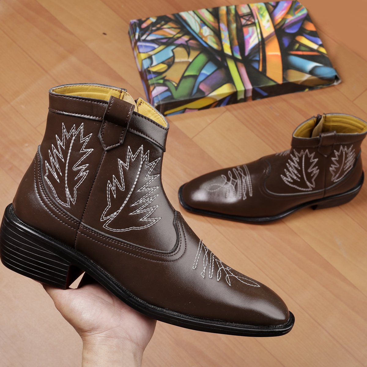 Buy New Men's Formal and Casual Retro Brown Boots for all seasons
