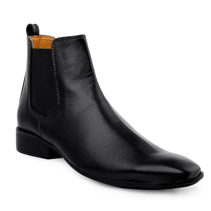 Buy New Men's Vegan Leather Black Chelsea Boots For All Seasons