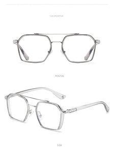 Men And Women Retro Double Beam Anti Blue Light Computer Eyeglasses - Jack Marc - JACKMARC.COM