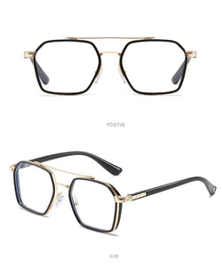 Men And Women Retro Double Beam Anti Blue Light Computer Eyeglasses - Jack Marc - JACKMARC.COM