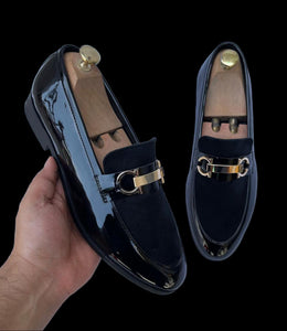 Men Stylish Buckle Suede Moccasin - JACKMARC.COM