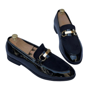 Men Stylish Buckle Suede Moccasin - JACKMARC.COM