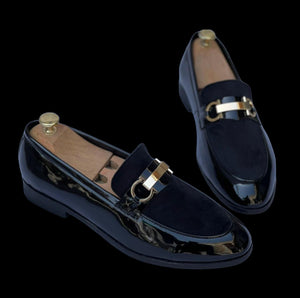 Men Stylish Buckle Suede Moccasin - JACKMARC.COM