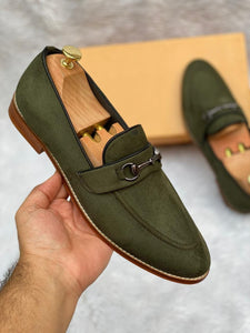 Men Stylish Buckle Suede Moccasin - JACKMARC.COM