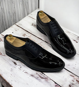 Men's Stylish Fashion Shiny Lace Up Shoes For Party & Formal Wear - JACKMARC.COM