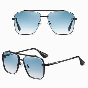 Metal Frame Sunglasses - Elevate Your Look with Edgy Elegance - JACKMARC.COM