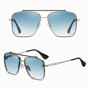 Metal Frame Sunglasses - Elevate Your Look with Edgy Elegance - JACKMARC.COM