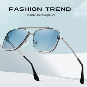 Metal Frame Sunglasses - Elevate Your Look with Edgy Elegance - JACKMARC.COM