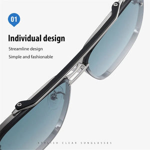 Metal Frame Sunglasses - Elevate Your Look with Edgy Elegance - JACKMARC.COM