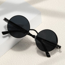 Load image into Gallery viewer, Metal Style Steampunk Fashion Men Retro Round Sunglasses-Jack Marc - JACKMARC.COM
