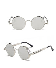 Load image into Gallery viewer, Metal Style Steampunk Fashion Men Retro Round Sunglasses-Jack Marc - JACKMARC.COM
