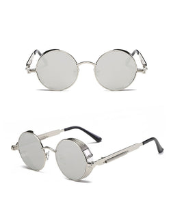 Metal Style Steampunk Fashion Men Retro Round Sunglasses-Jack Marc - JACKMARC.COM