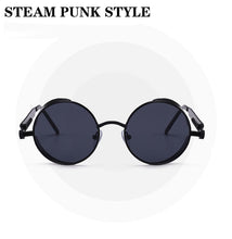 Load image into Gallery viewer, Metal Style Steampunk Fashion Men Retro Round Sunglasses-Jack Marc - JACKMARC.COM
