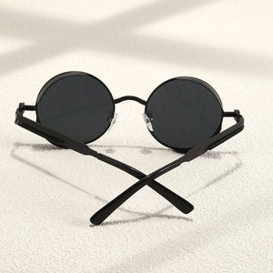 Metal Style Steampunk Fashion Men Retro Round Sunglasses-Jack Marc - JACKMARC.COM