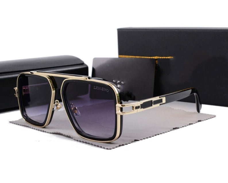 New Black Square Pilot Sunglasses  For Men and Women Vintage Design UV400 protected - JACKMARC.COM