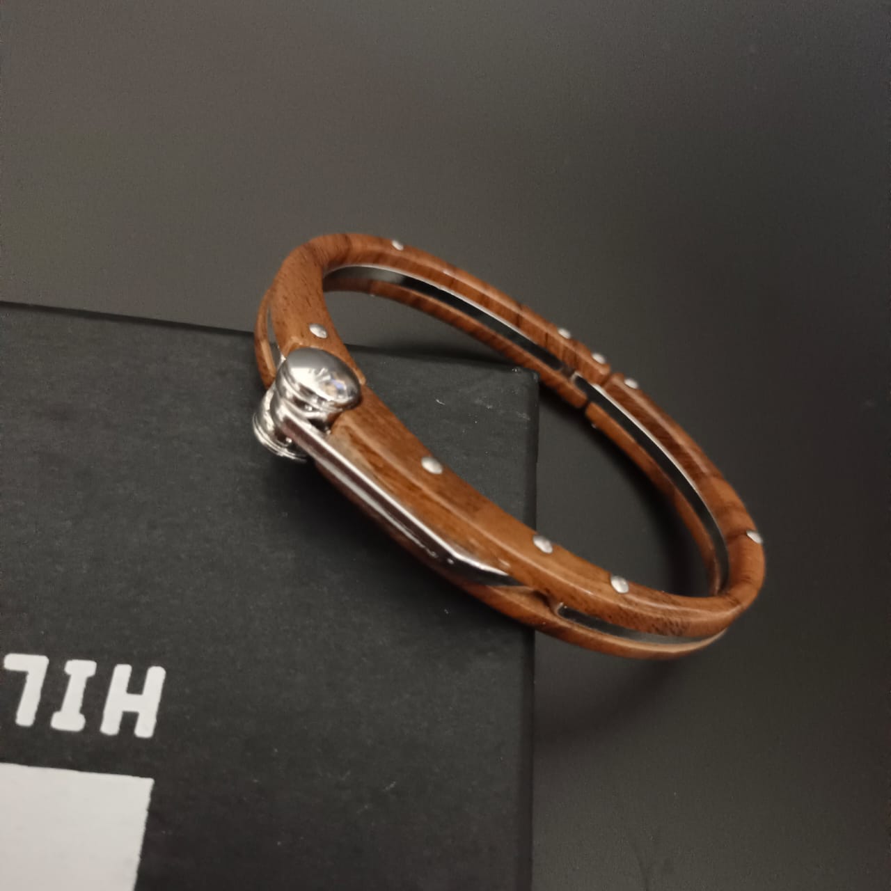 New Wooden design Handcuff Bracelet For Men-Jack Marc - JACKMARC.COM
