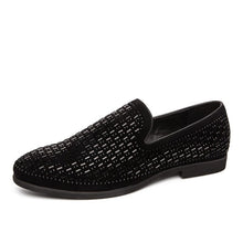 Load image into Gallery viewer, New Black Rhinestone Men Dress Shoes - JACKMARC.COM
