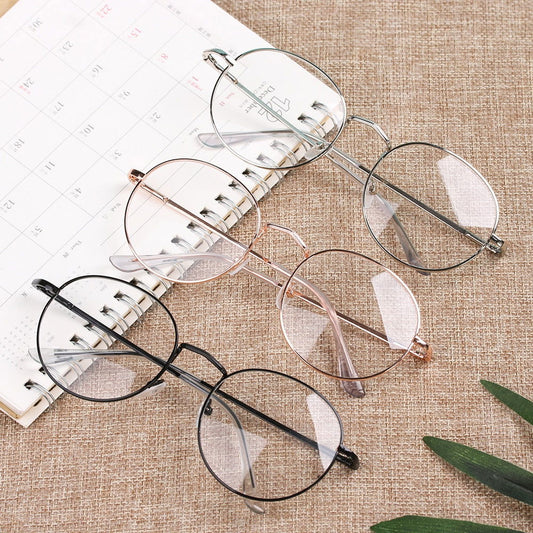 New Fashion Eyeglasses Round Metal Frame Reading Glasses Eyewear Vintage Women Men 
