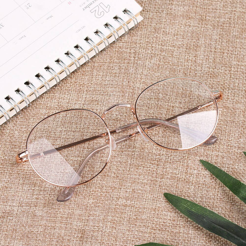New Fashion Eyeglasses Round Metal Frame Reading Glasses Eyewear Vintage Women Men 