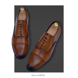 New Fashion Formal Tan Shoes - JACKMARC.COM