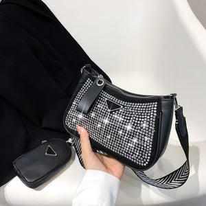 New Fashion Full Diamond Women's Handbags With Small Wallet-Jack mac - JACKMARC.COM