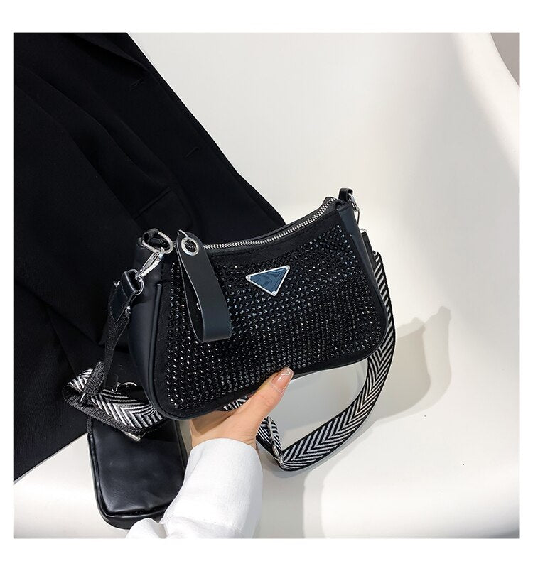 New Fashion Full Diamond Women's Handbags With Small Wallet-Jack mac - JACKMARC.COM