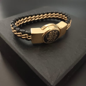 New Hanuman Devotional Gold Bracelet For Men-Jack Marc - JACKMARC.COM