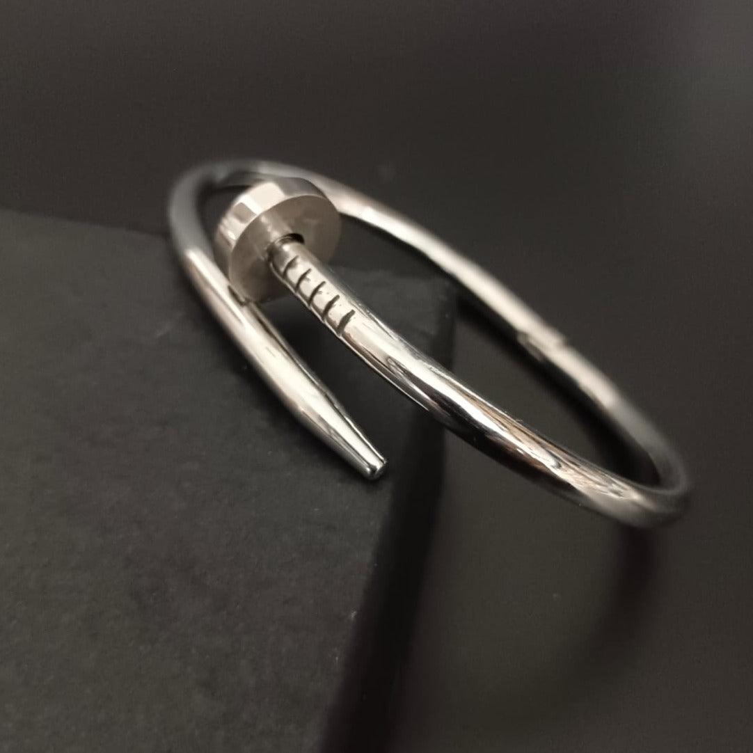 New Nail Design Silver Kada Bracelet For Women and Girl-Jack Marc - JACKMARC.COM
