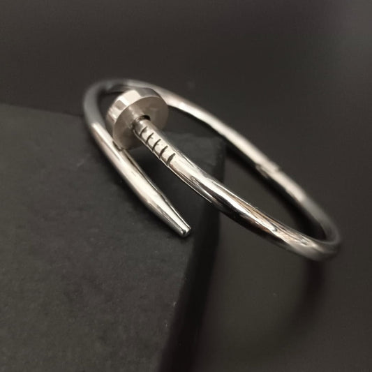 New Nail Design Silver Kada Bracelet For Women and Girl-Jack Marc - JACKMARC.COM