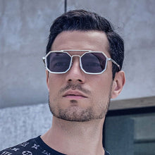 Load image into Gallery viewer, New Polygon Steam Punk Double Bridge Sunglasses - JACKMARC.COM
