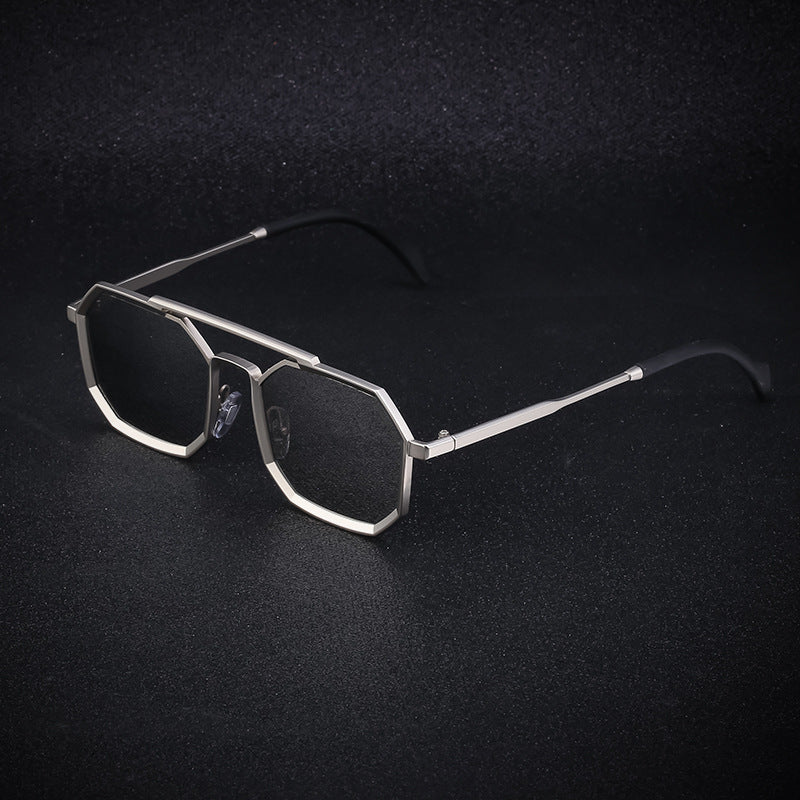New Polygon Steam Punk Double Bridge Sunglasses - JACKMARC.COM