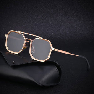 New Polygon Steam Punk Double Bridge Sunglasses - JACKMARC.COM