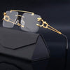 New Retro Rimless Sunglasses For Men Steampunk Sunglasses-JM - JACKMARC.COM