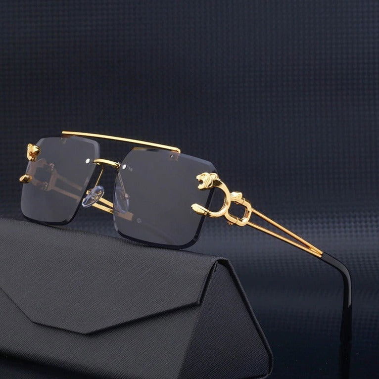 New Retro Rimless Sunglasses For Men Steampunk Sunglasses-JM - JACKMARC.COM
