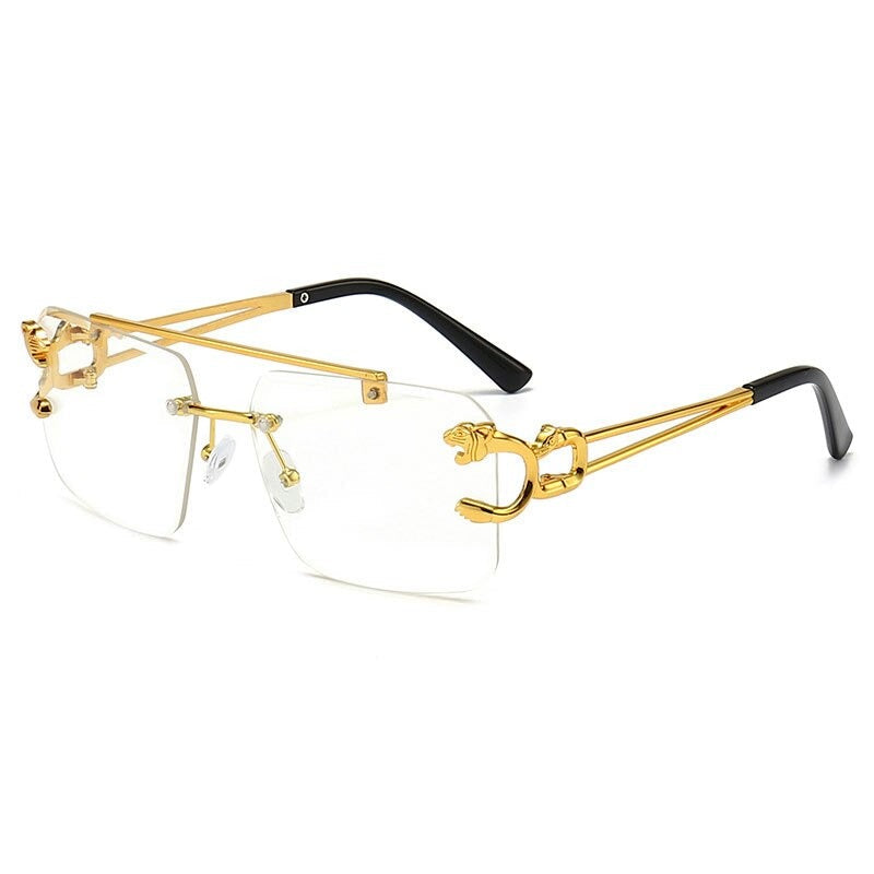 New Retro Rimless Sunglasses For Men Steampunk Sunglasses-JM - JACKMARC.COM