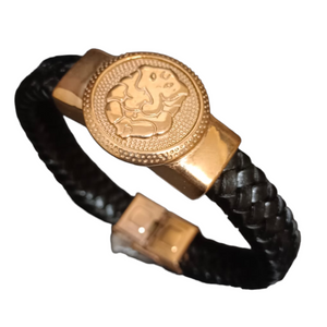 New Shree Ganesh Devotional Gold Bracelet - JACKMARC.COM