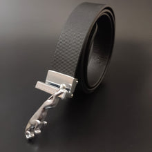 Load image into Gallery viewer, New Silver Jaguar Buckle Brown Belt For Men -Jack marc - JACKMARC.COM
