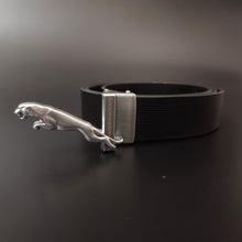 Load image into Gallery viewer, New Silver Jaguar Buckle Brown Belt For Men -Jack marc - JACKMARC.COM
