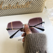 Load image into Gallery viewer, New Sunglasses Women Oversized Eyewear Rimless Sun Glasses- Jack Marc - JACKMARC.COM
