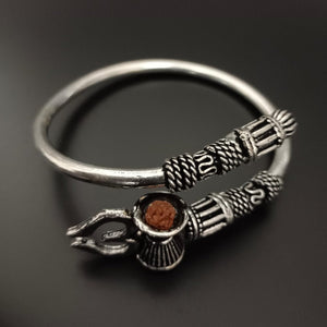 New Trishul Devotional Silver Bracelet For Men and Women-Jack Marc - JACKMARC.COM