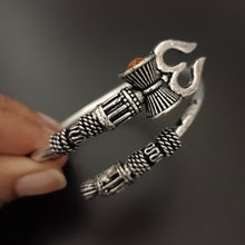 Load image into Gallery viewer, New Trishul Devotional Silver Bracelet For Men and Women-Jack Marc - JACKMARC.COM
