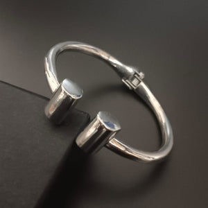 Newl Silver cuff Kada Bracelet For Men Girl-Jack Marc - JACKMARC.COM