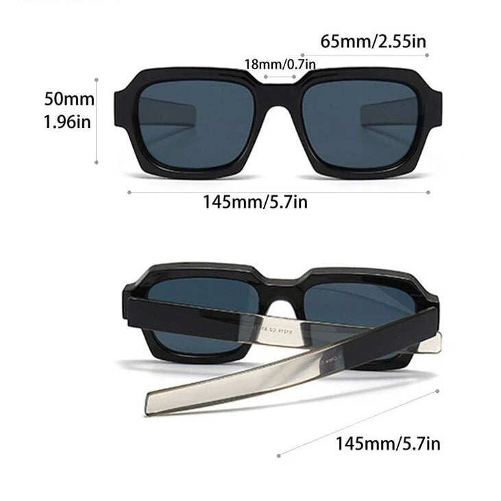 Jack Marc Vintage Candy Square Sunglasses for Men and Women