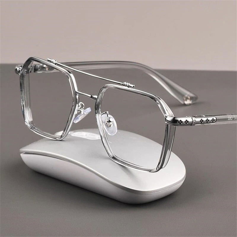 Oversize Designer Anti-Blue Eyeglasses 