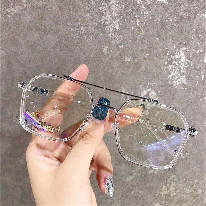 Oversize Designer Anti-Blue Eyeglasses 