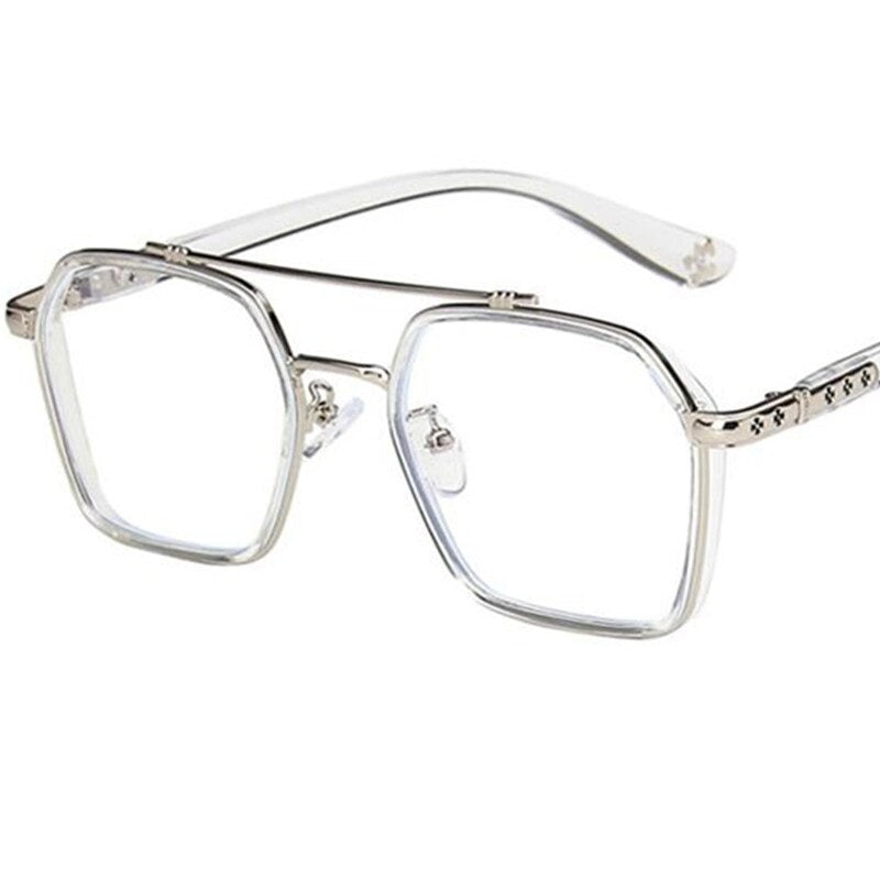 Oversize Designer Anti-Blue Eyeglasses 