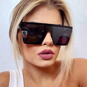 Oversized Square Sunglasses - Vintage Big Frame - JACKMARC.COM