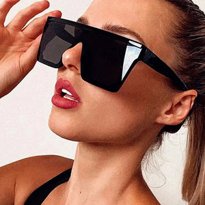 Oversized Square Sunglasses - Vintage Big Frame - JACKMARC.COM