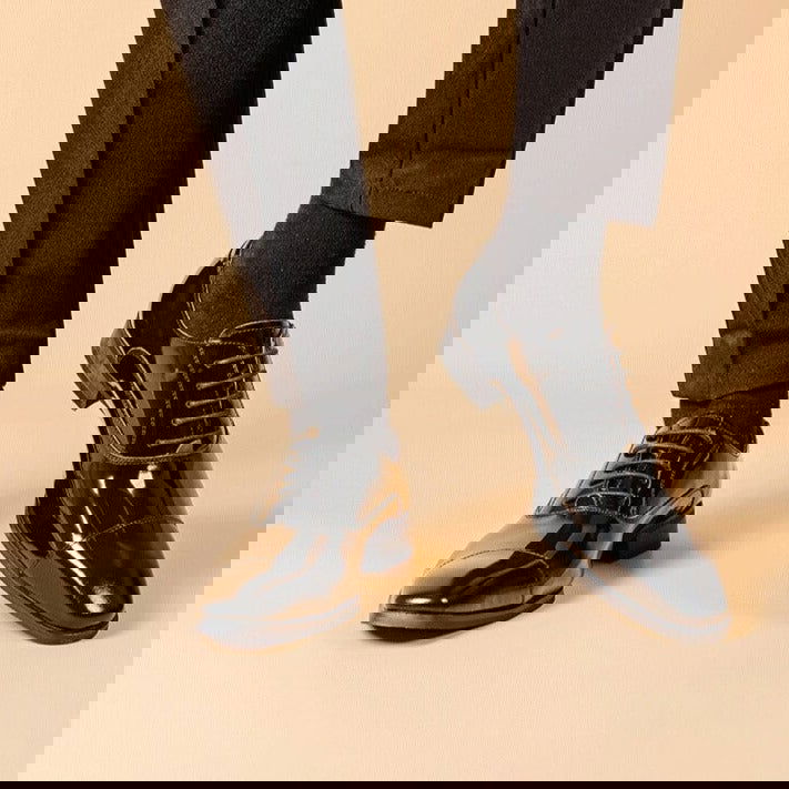 Oxford Shiny Lace up Shoes - JACKMARC.COM