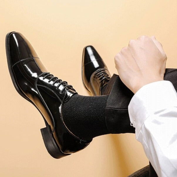 Oxford Shiny Lace up Shoes - JACKMARC.COM